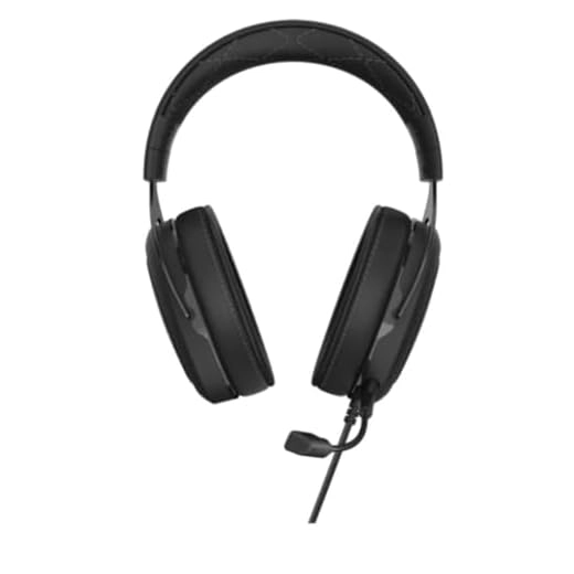 Corsair HS60 PRO Surround Gaming Headset (7.1 Surround Sound, Adjustable Memory Foam Ear Cups, Noise-Cancelling Detachable Microphone with PC, PS4, Xbox One, Switch and Mobile Compatibility) - Black