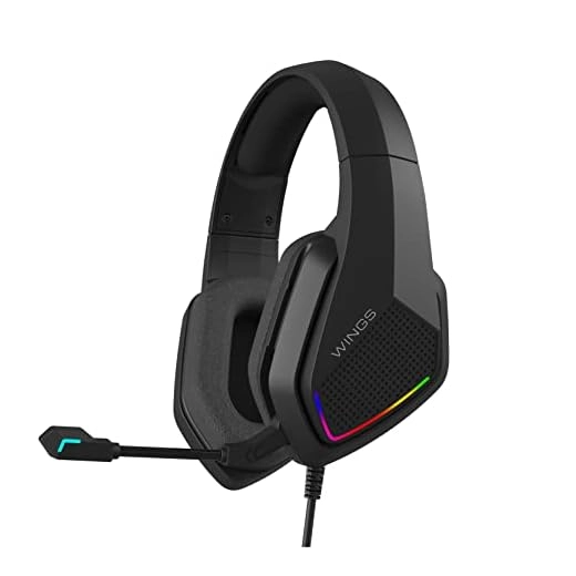 Wings Vader 200 Wired Gaming Over Ear Headset (Black, On The Ear)