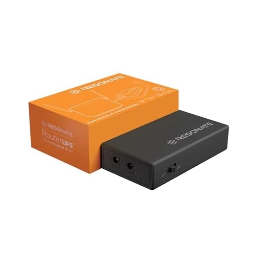 RESONATE RouterUPS CRU9V1A Power Backup, Mini UPS for Wi-Fi Router, Un-Interrupted Internet as You Work, Shop, Learn and Play from Home