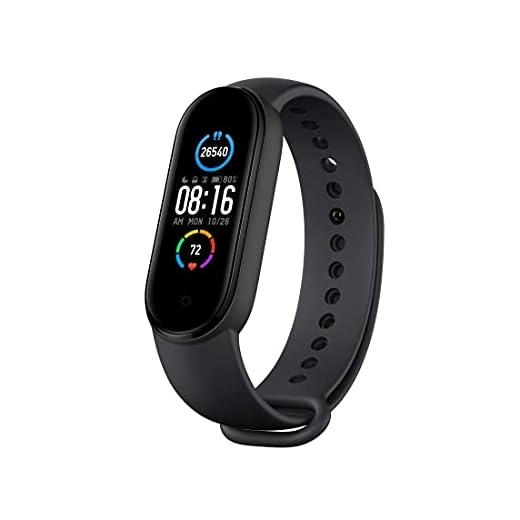 Mi Smart Band 5 – India’s No. 1 Fitness Band, 1.1-inch AMOLED Color Display, Magnetic Charging, 2 Weeks Battery Life, Personal Activity Intelligence (PAI), Women’s Health Tracking