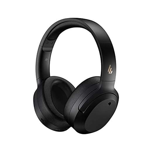 Edifier W820NB Hybrid Active Noise Cancelling Headphones - Hi-Res Audio - 49H Playtime - Wireless Over Ear Bluetooth Headphones for Phone-Call - Black