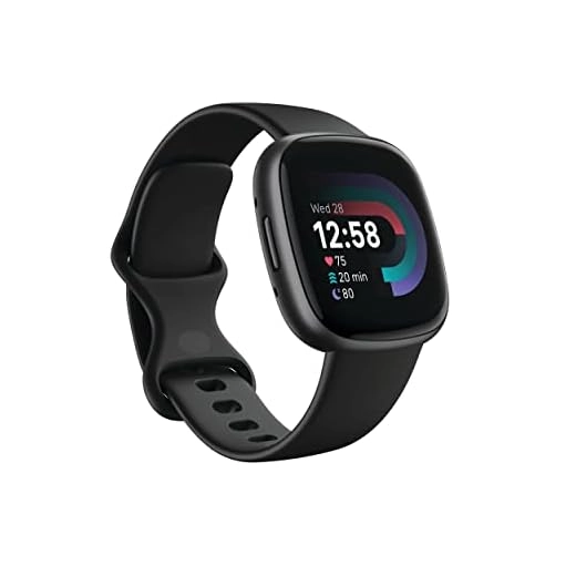 Fitbit Versa 4 Fitness Watch (Black/Graphite Aluminium) with 6-Month Premium Membership