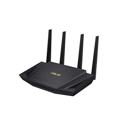 ASUS AX3000 Dual Band WiFi 6 (802.11ax) Router Supporting MU-MIMO and OFDMA Technology, with AiProtection Pro Network Security Powered by Trend Micro, Compatible with ASUS AiMesh WiFi System, Black