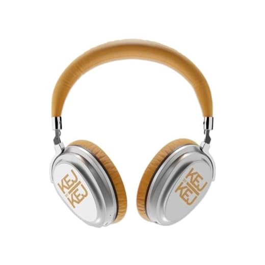 KEJBYKEJ® India's 1st and Only Headphone Brand Created by a Grammy® Winning Artist. | AV900 ANC | Beige Colour | Designed by 3X Grammy® Award Winner Ricky Kej | 20 Hours of Playtime | Android or iOS