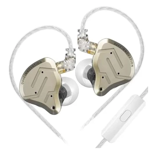 KZ ZSN PRO 2 Wired IEM Earphone with Mic, Hybrid 10mm Super-Linear Dynamic Driver + Upgraded 30095 Balanced Armature in-Ear Monitors, 0.75mm Detachable Cable, 3.5mm Plug for Audiophiles & Musicians.
