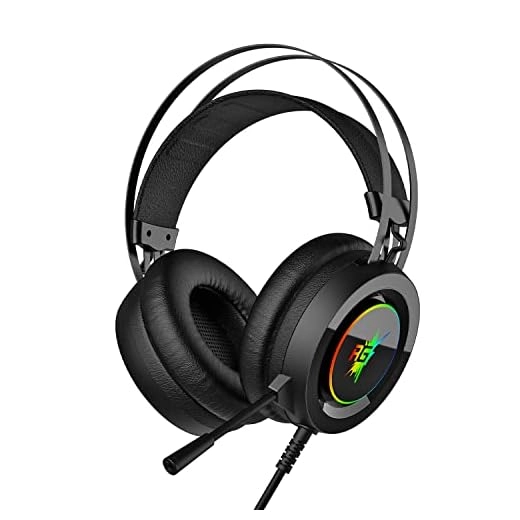 Redgear Cloak Wired RGB Wired Over Ear Gaming Headphones with Mic for PC