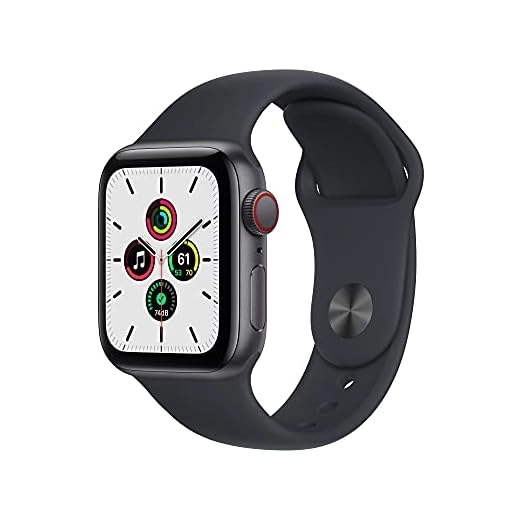 Apple Watch SE (GPS + Cellular, 40mm) - Space Grey Aluminium Case with Midnight Sport Band - Regular