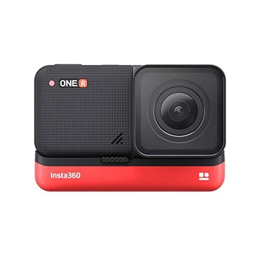 INSTA360 ONE R 5.7K Panoramic Sports Action Camera 4K 60fps Wide Angle FlowState Anti-Shake IPX8 Waterproof (4K Edition)