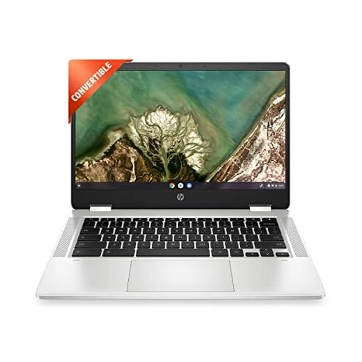 HP Chromebook x360 AMD 3015CE-4GB SDRAM/64GB eMMC Storage 14-inch (35.56 cm) Thin & Light 2-in-1 Laptop (Chrome OS/Backlit Keyboard/ AMD Radeon Graphics/Google Assistant/1.49 kg), 14a-cb0007AU