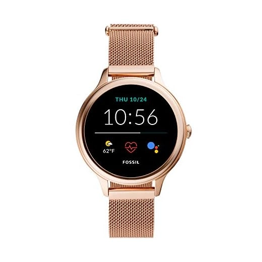 Fossil Gen 5E Smartwatch with AMOLED Screen, Wear OS by Google, Built-in speaker for phone calls, Google Assistant, SpO2, GPS, NFC, Wellness Features and Smartphone Notifications, FTW6068