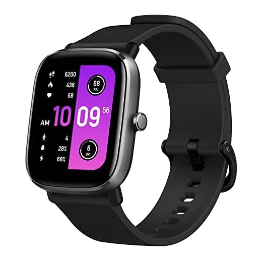 Amazfit GTS2 Mini (New Version) Smart Watch with Always-on AMOLED Display, Alexa Built-in, SpO2, 14 Days' Battery Life, 68 Sports Modes, GPS, HR, Sleep & Stress Monitoring (Meteor Black)