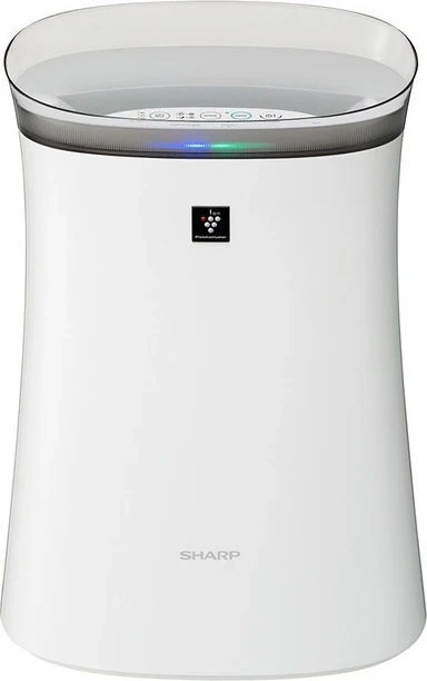 Sharp Air Purifier for Homes & Offices | Dual Purification - ACTIVE (Plasmacluster Technology) & PASSIVE FILTERS (True HEPA H14 (in EN1822 type) +Carbon+Pre-Filter) | Captures 99.97% of Impurities | Model:FP-F40E-W | White Portable Room Air Purifier (White)