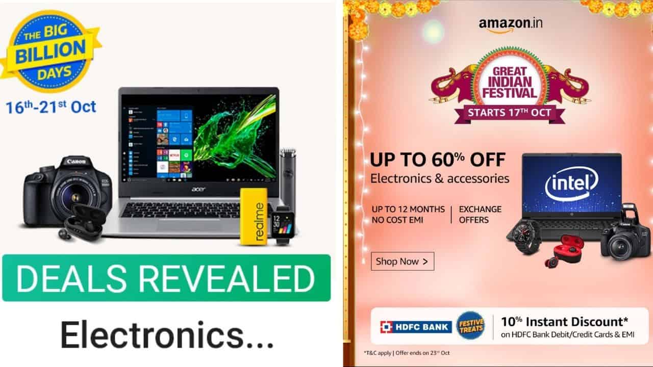 Best Laptop Deals On Flipkart Big Billion Days and Amazon Great Indian festival