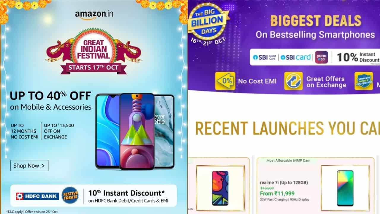 Best Phone Deals On Flipkart Big Billion Days and Amazon Great Indian festival