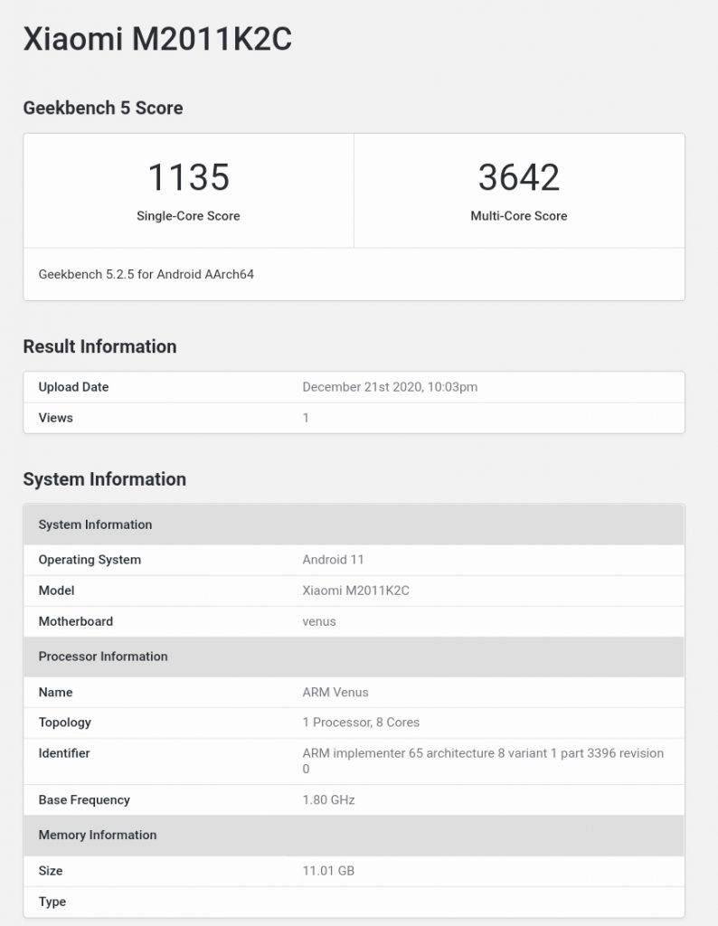 xiaomi-mi-11-spotted-on-geekbench-snapdragon-888