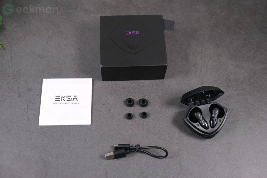 EKSA GT1 Cobra Review, A Budget Gaming TWS Earbud 4 EKSA GT1 Cobra box content