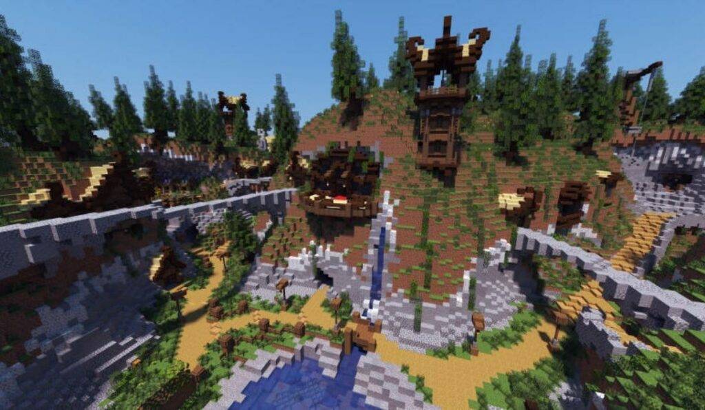 Mountain Village Minecraft