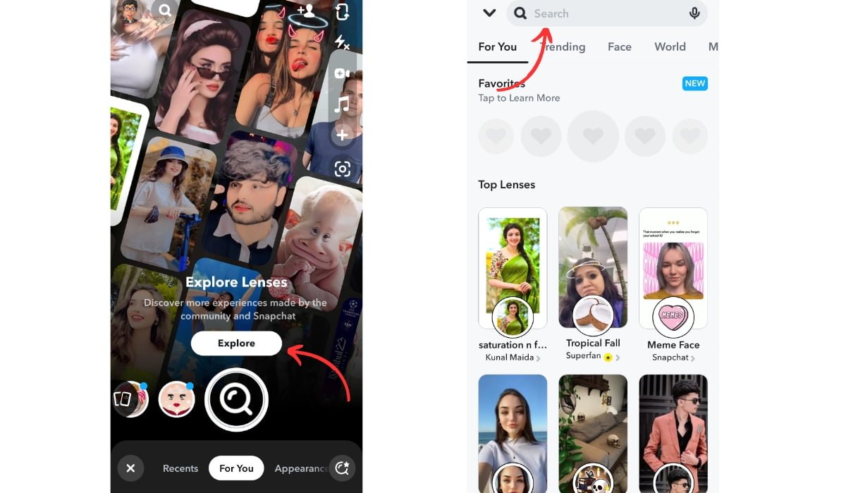 How To Send A Snap With Cartoon Face Lens On Android And IOS (2023) Geekman